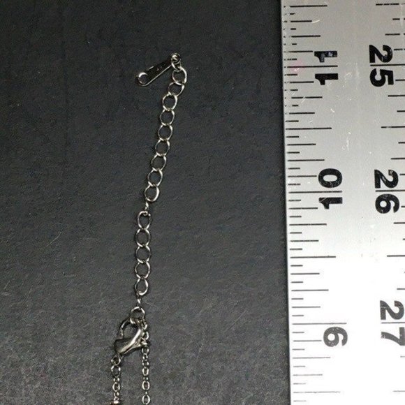 Pendant Necklace Pink Rhinestone Horseshoe Horse Silver Chain Barbie Retro BoHo - Picture 5 of 5